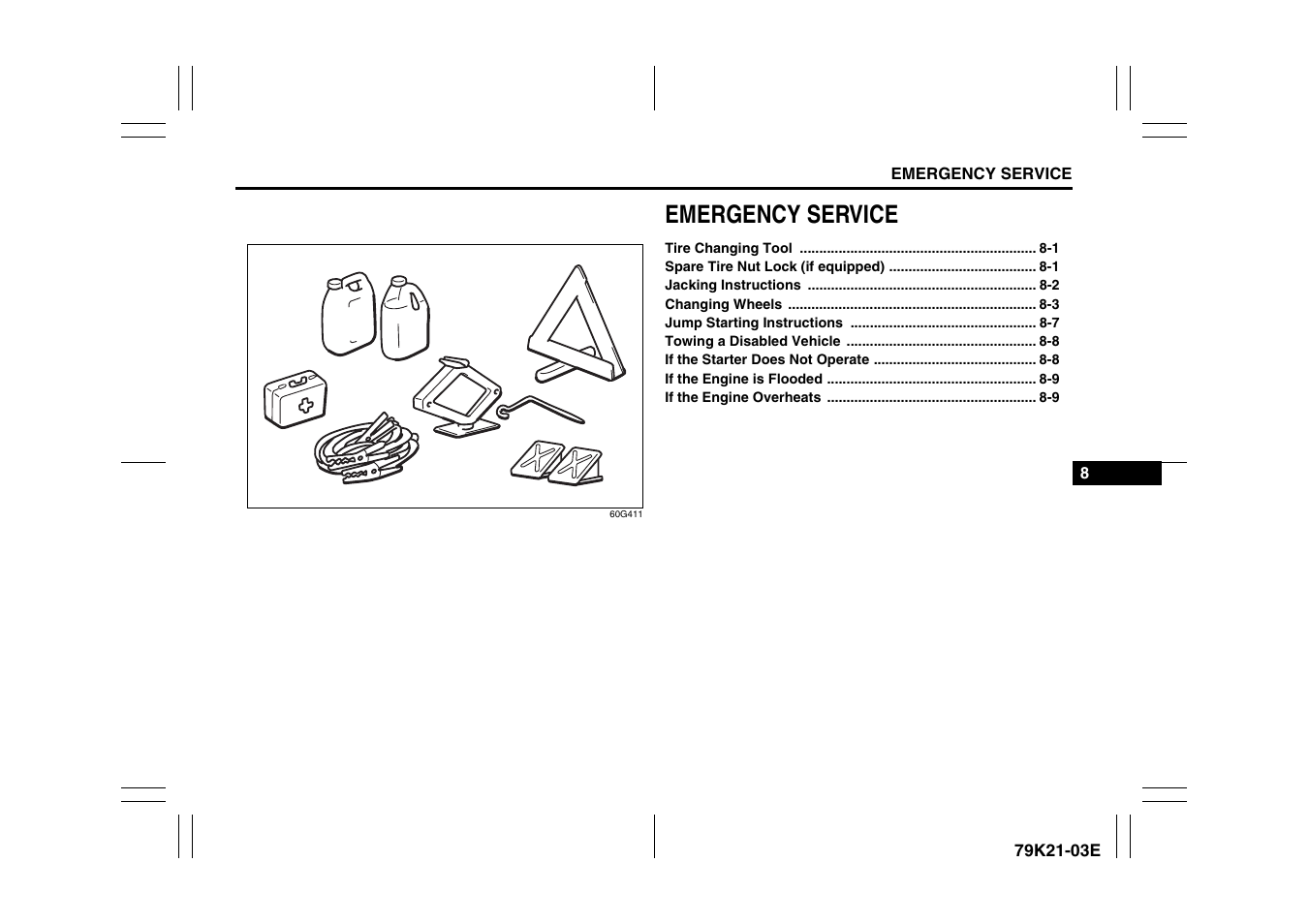 Emergency service | Suzuki 2010 Grand Vitara User Manual | Page 299 / 337