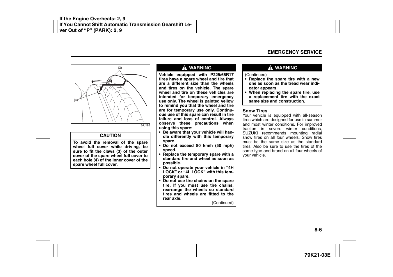 Suzuki 2010 Grand Vitara User Manual | Page 305 / 337