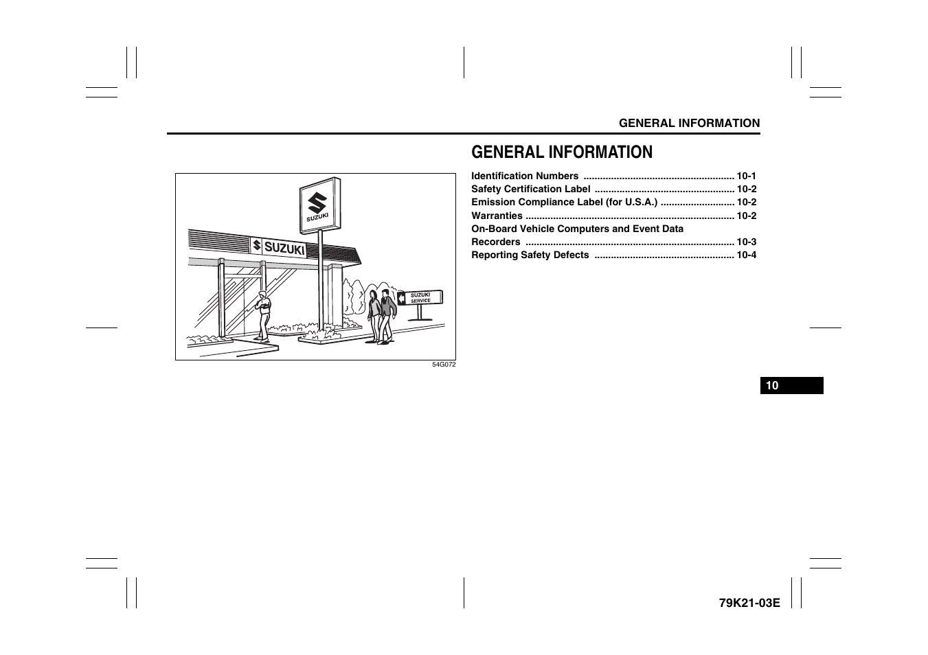 General information | Suzuki 2010 Grand Vitara User Manual | Page 317 / 337