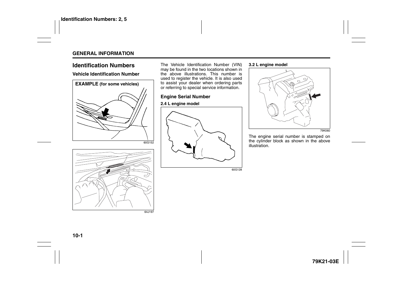 Identification numbers -1 | Suzuki 2010 Grand Vitara User Manual | Page 318 / 337