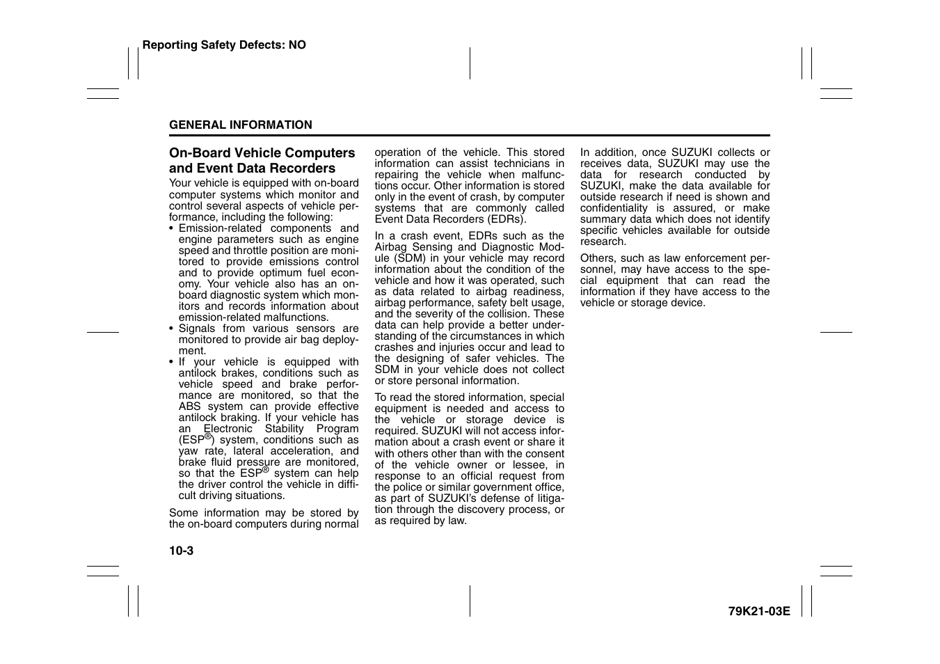 Suzuki 2010 Grand Vitara User Manual | Page 320 / 337