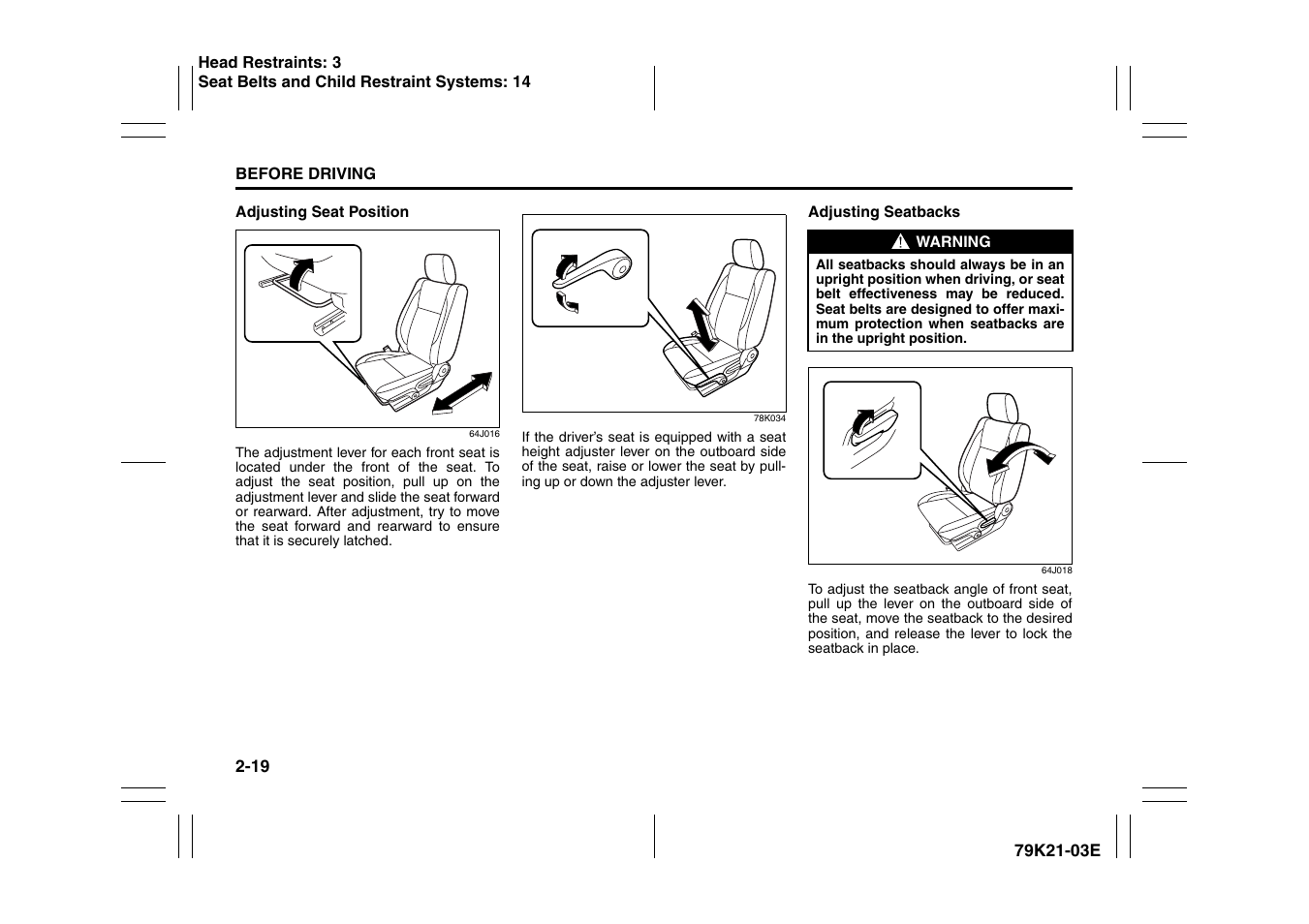 Suzuki 2010 Grand Vitara User Manual | Page 36 / 337