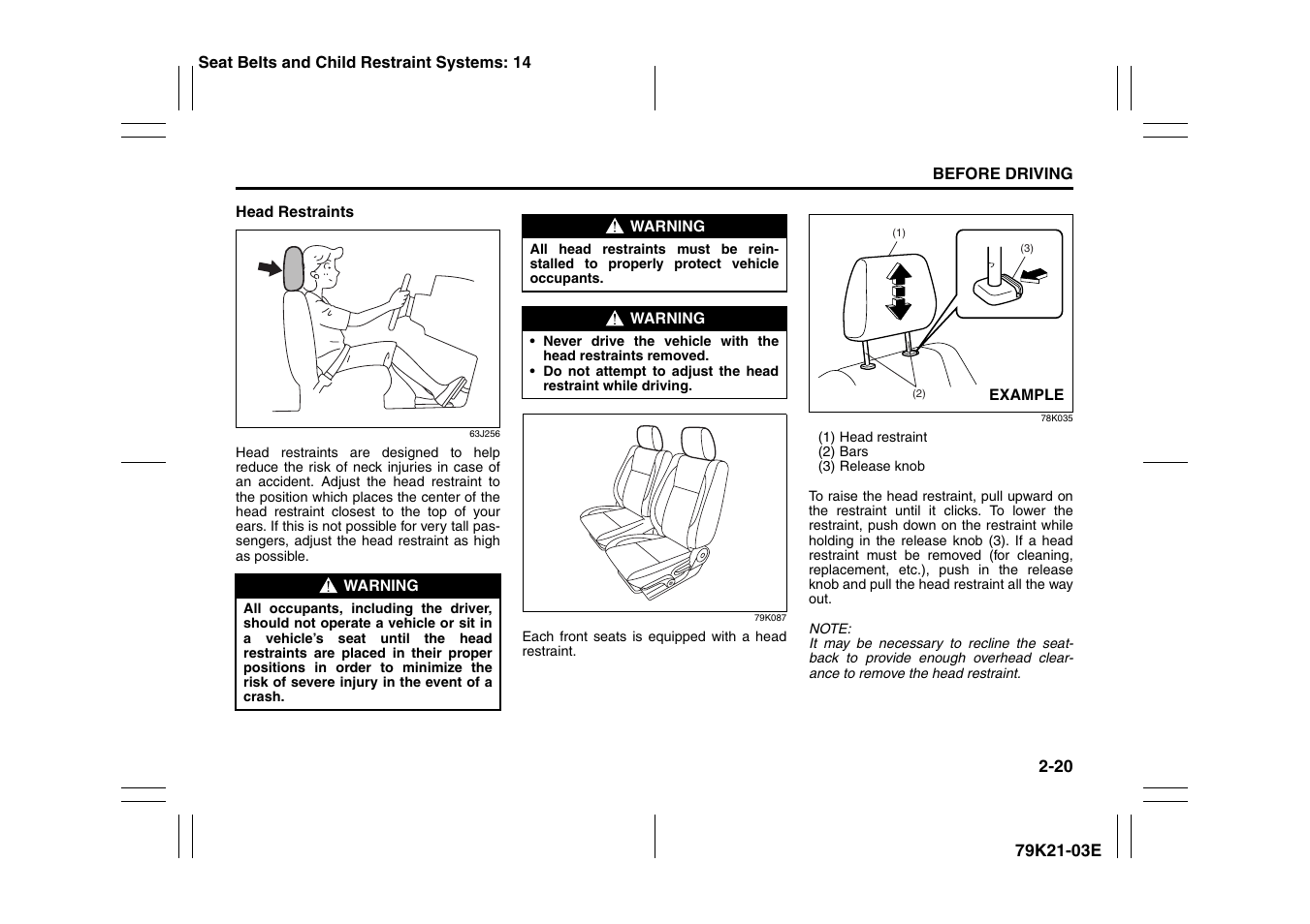 Suzuki 2010 Grand Vitara User Manual | Page 37 / 337