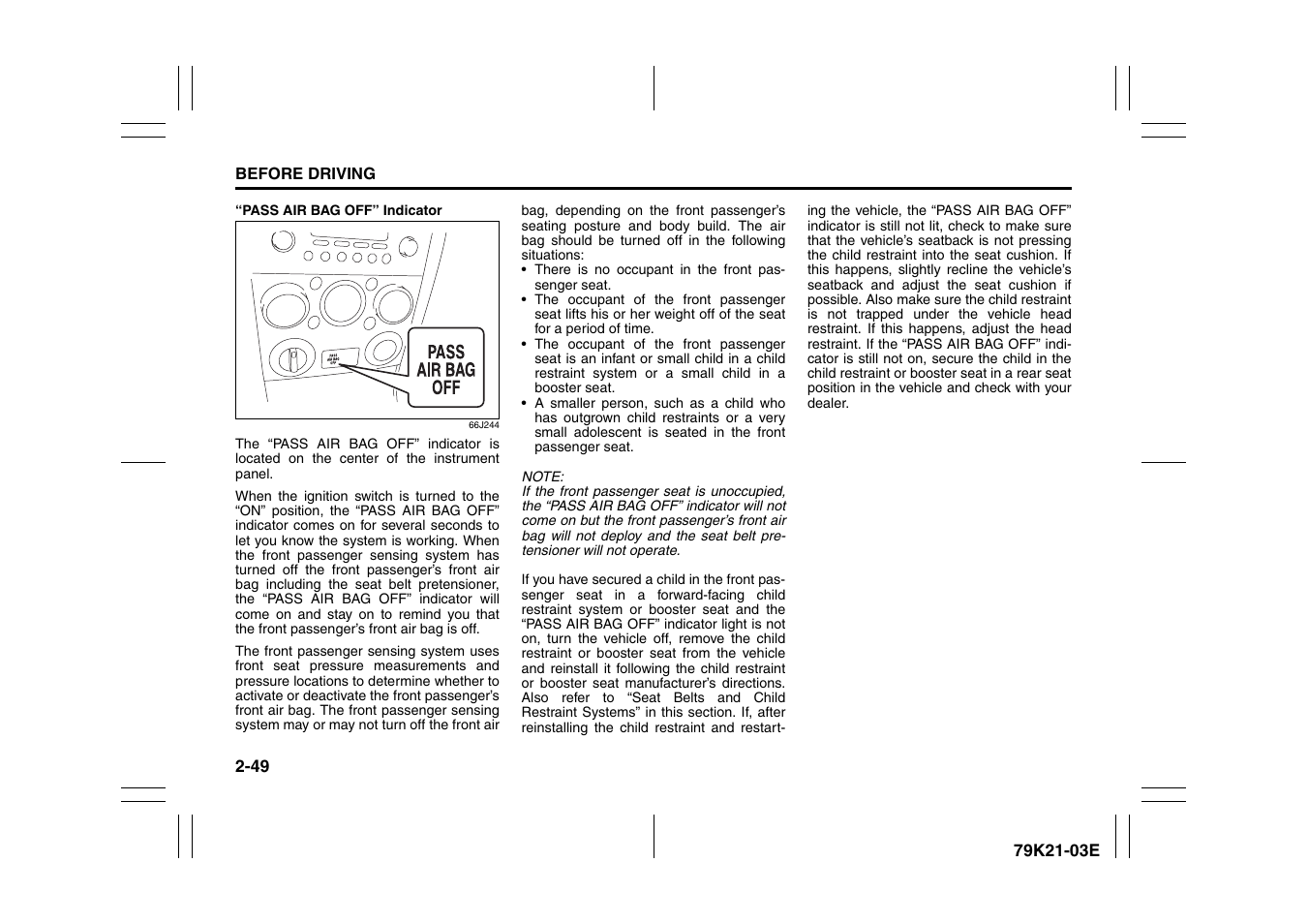 Suzuki 2010 Grand Vitara User Manual | Page 66 / 337