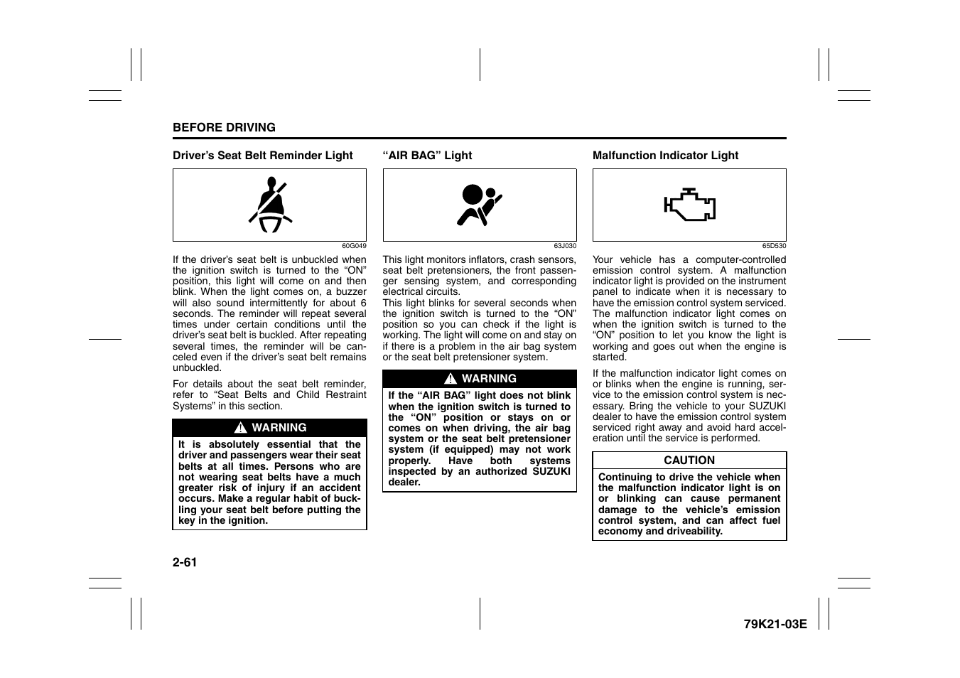 Suzuki 2010 Grand Vitara User Manual | Page 78 / 337