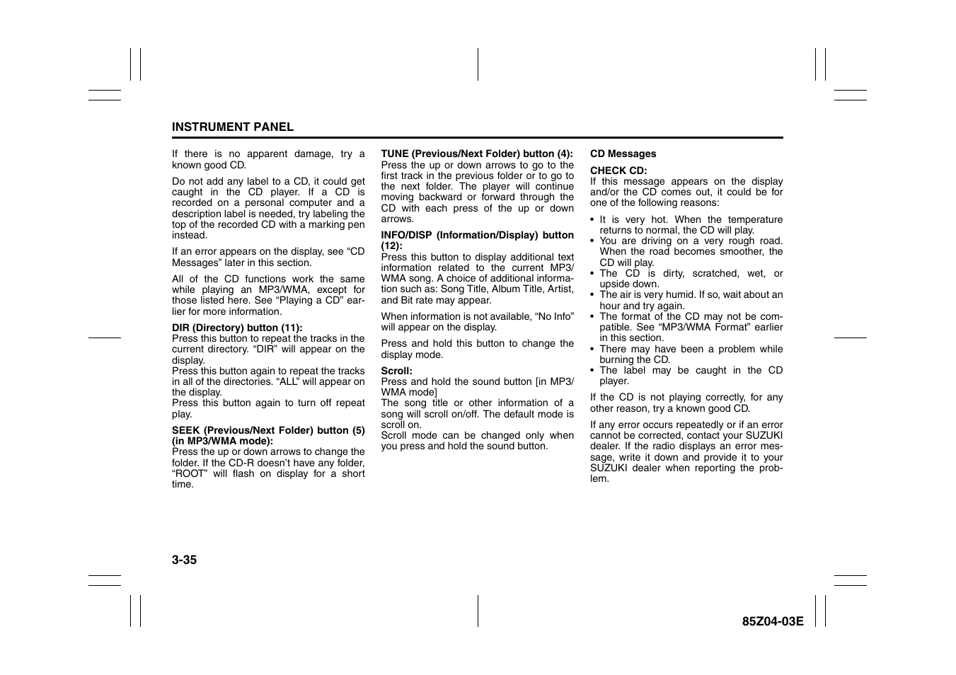 Suzuki Automible 2008 Forenza User Manual | Page 111 / 226