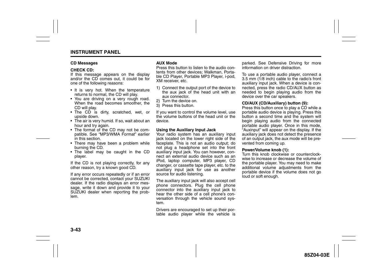 Suzuki Automible 2008 Forenza User Manual | Page 119 / 226