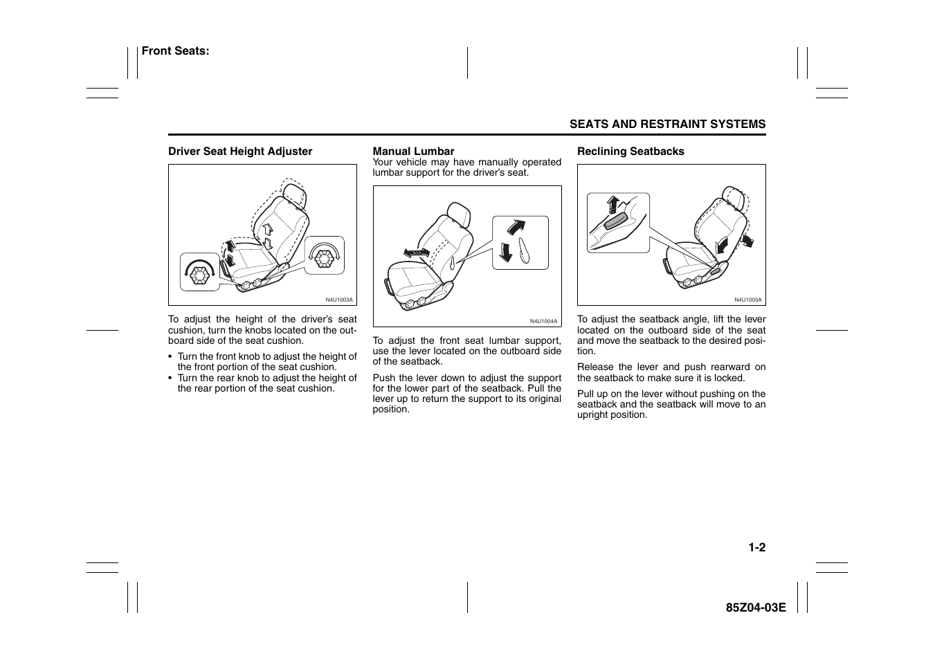 Suzuki Automible 2008 Forenza User Manual | Page 14 / 226