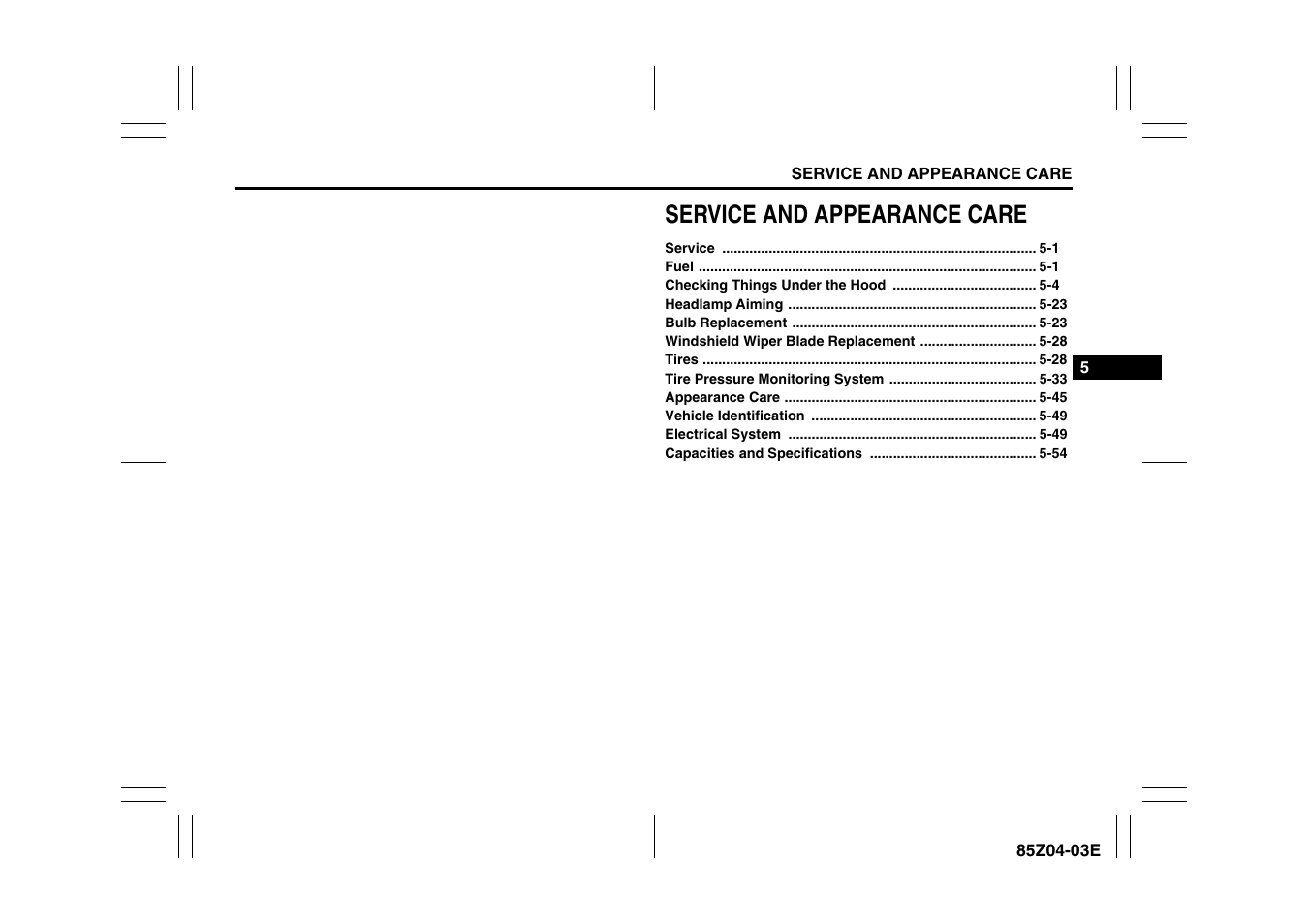 Service and appearance care | Suzuki Automible 2008 Forenza User Manual | Page 144 / 226