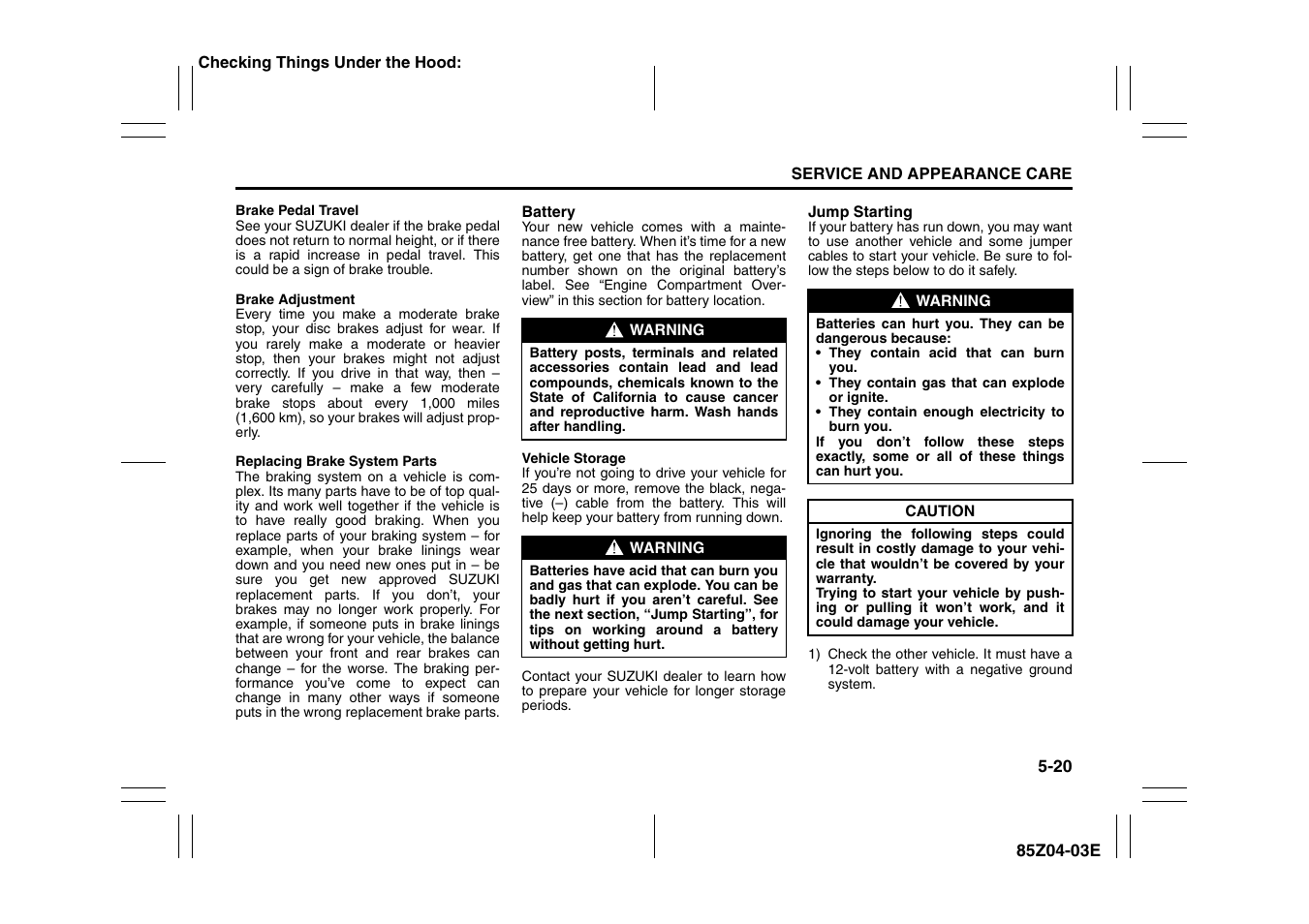 Suzuki Automible 2008 Forenza User Manual | Page 164 / 226
