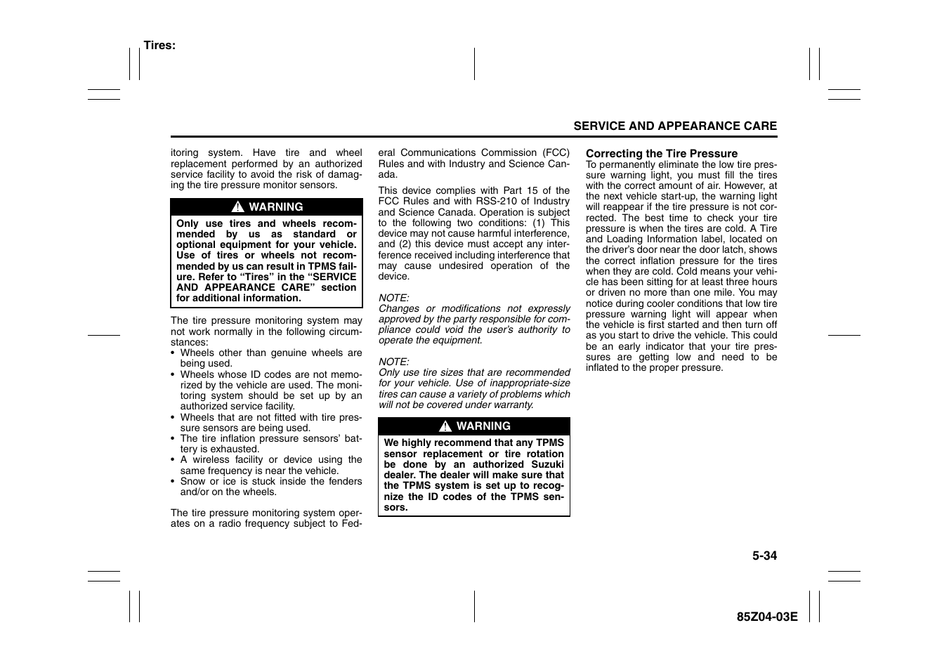 Suzuki Automible 2008 Forenza User Manual | Page 178 / 226