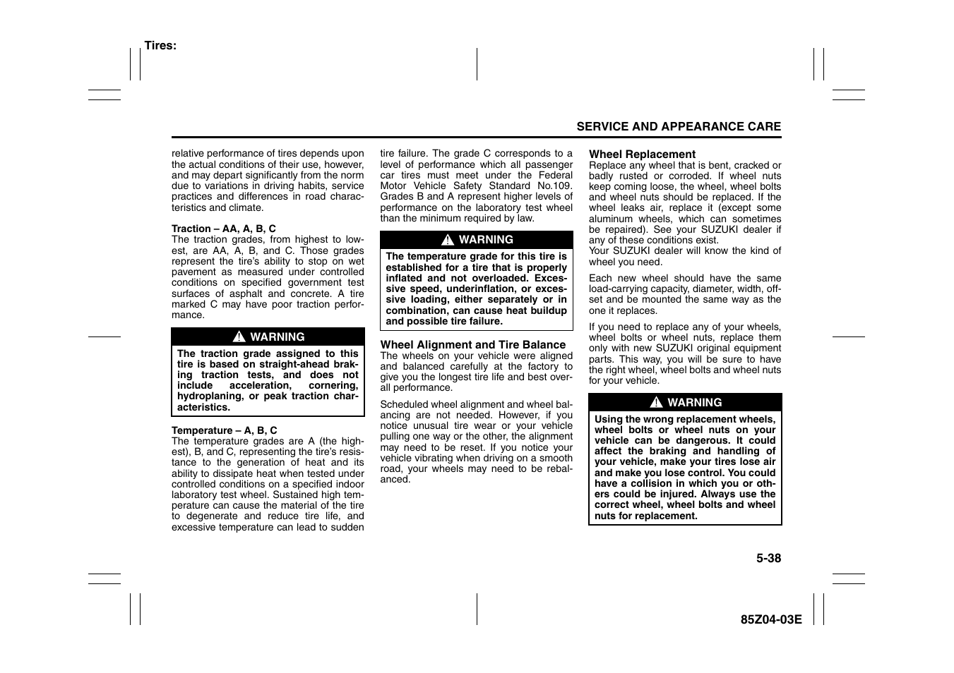 Suzuki Automible 2008 Forenza User Manual | Page 182 / 226