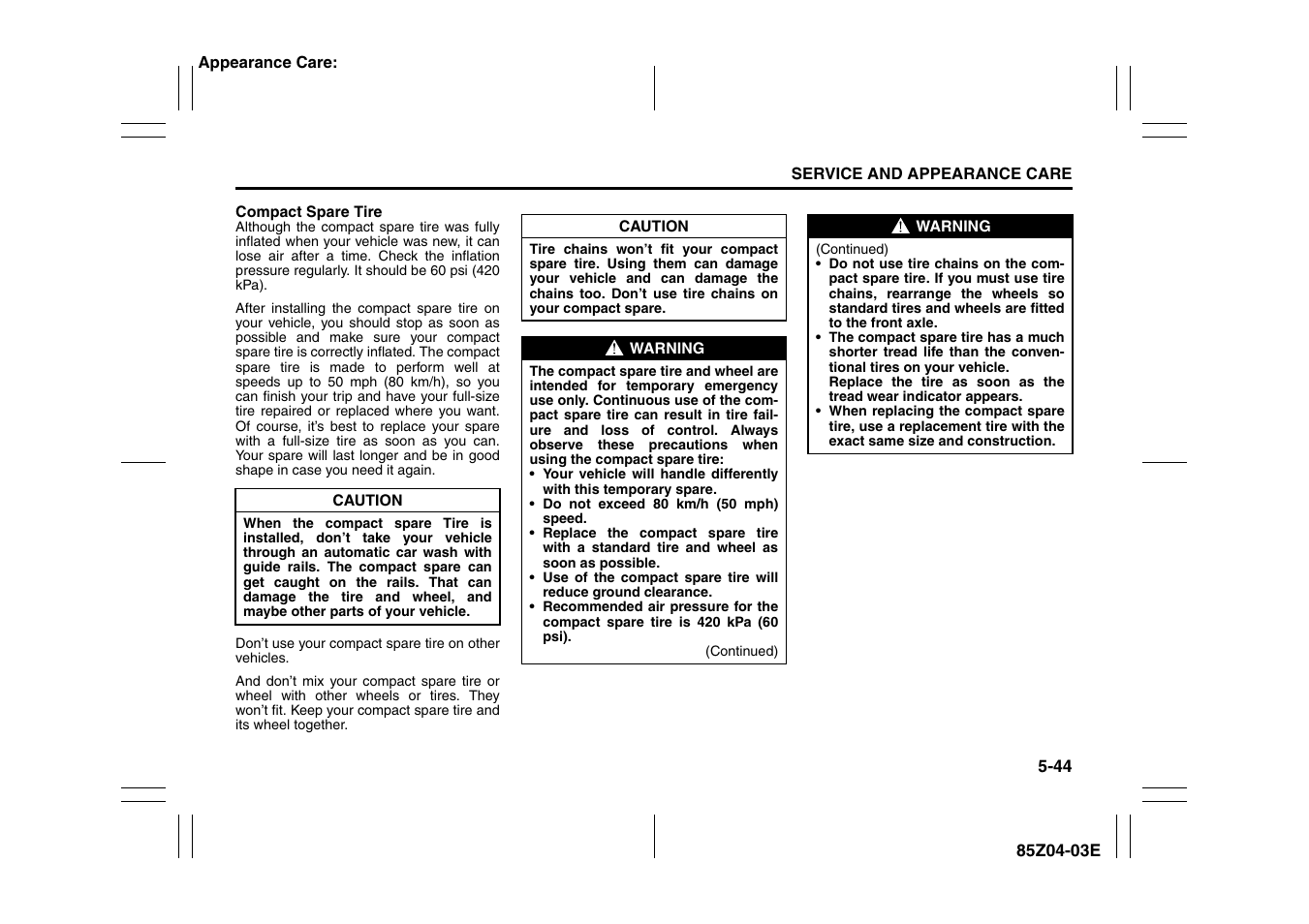 Suzuki Automible 2008 Forenza User Manual | Page 188 / 226