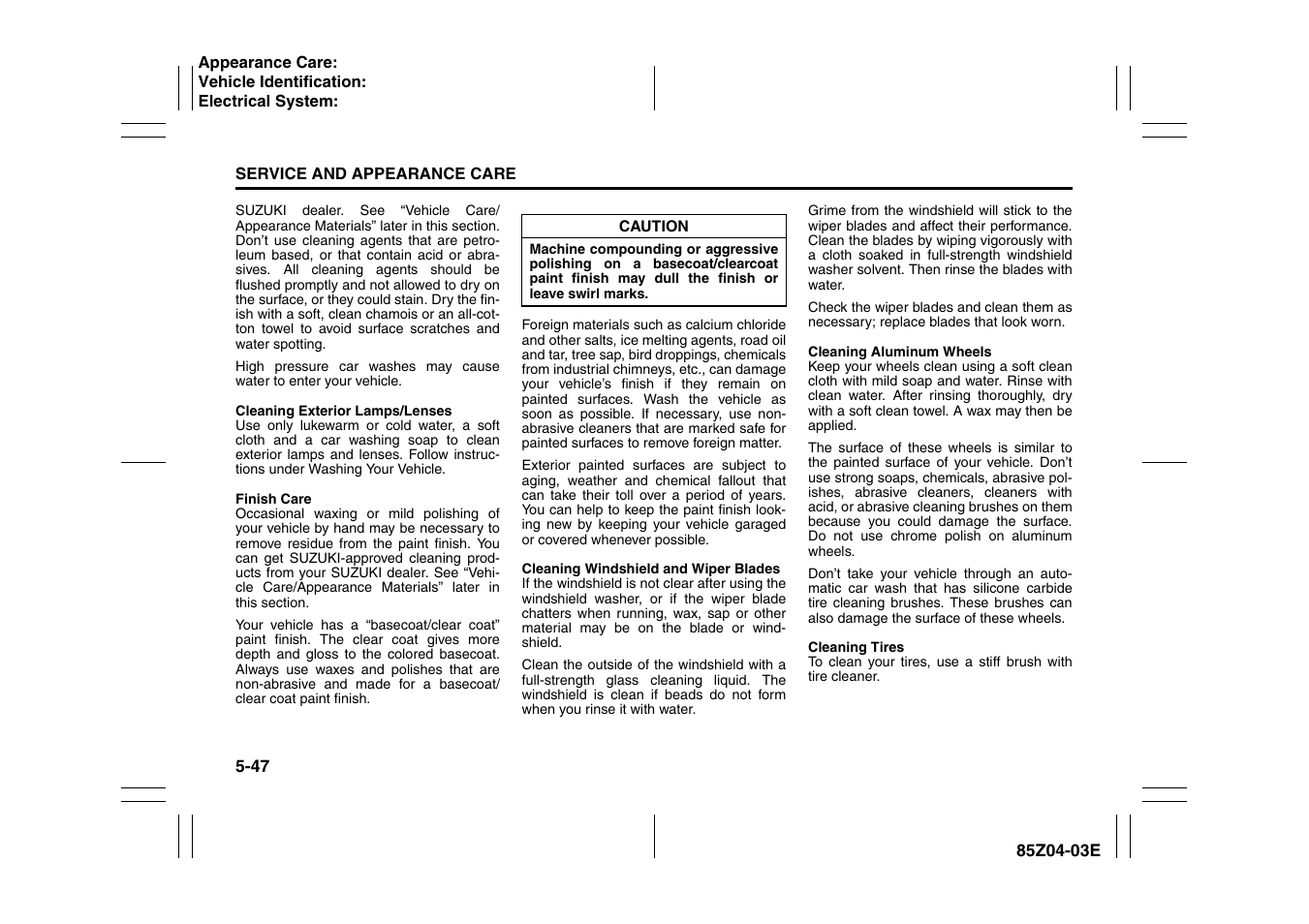 Suzuki Automible 2008 Forenza User Manual | Page 191 / 226