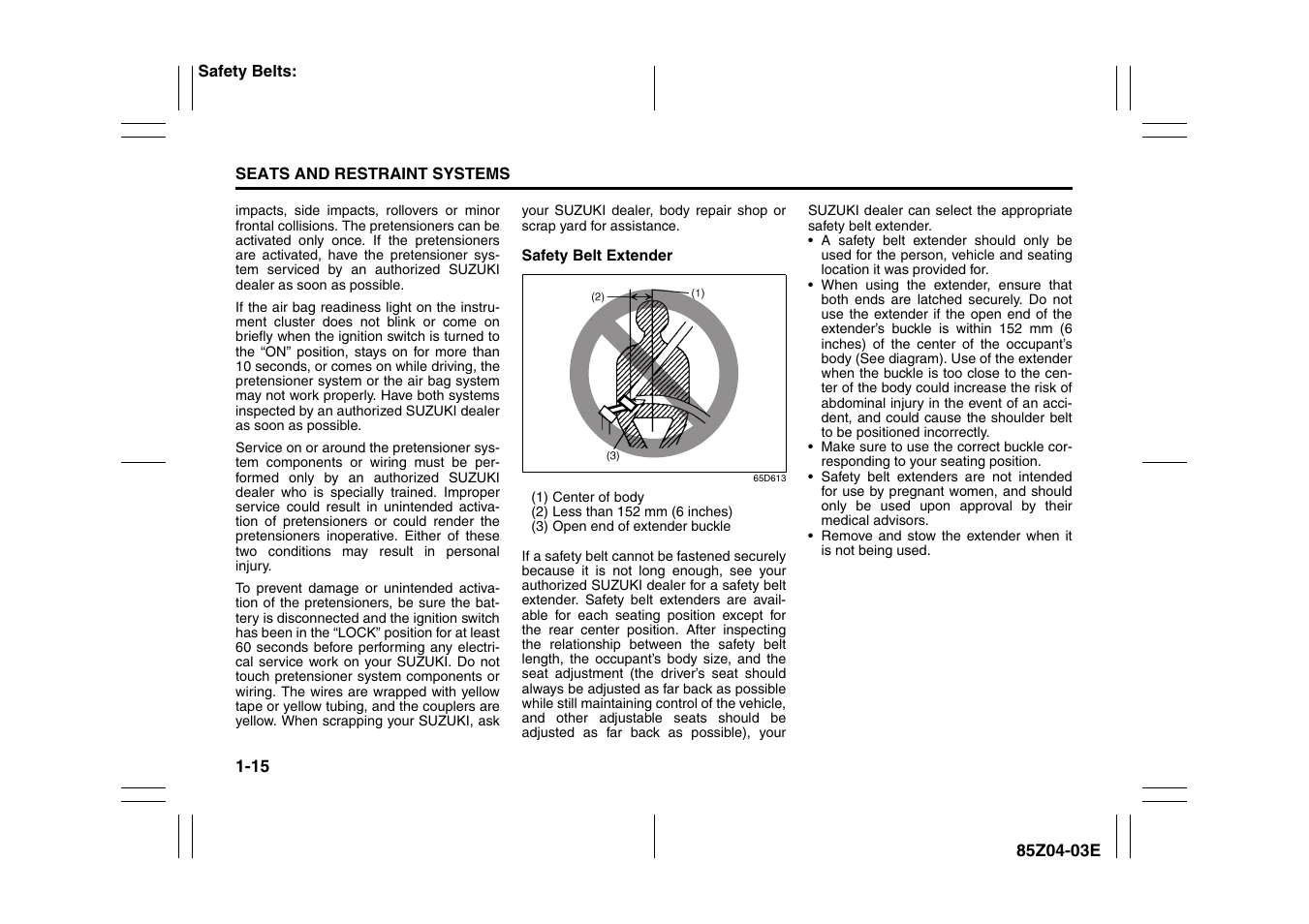 Suzuki Automible 2008 Forenza User Manual | Page 27 / 226