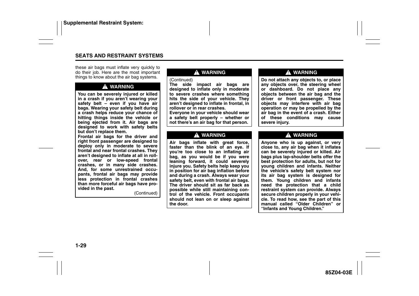 Suzuki Automible 2008 Forenza User Manual | Page 41 / 226