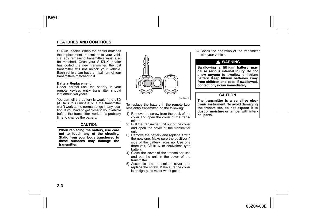 Suzuki Automible 2008 Forenza User Manual | Page 51 / 226