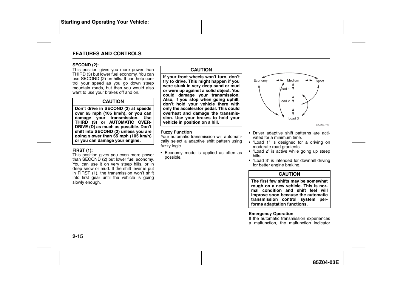 Suzuki Automible 2008 Forenza User Manual | Page 63 / 226
