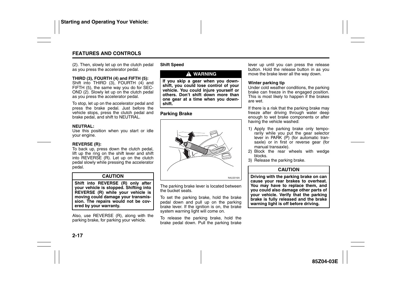 Suzuki Automible 2008 Forenza User Manual | Page 65 / 226