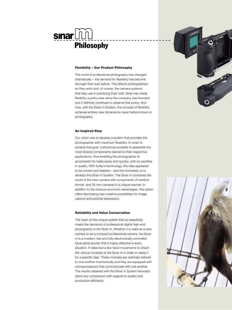 Philosophy | Sinar Digital Camera User Manual | Page 4 / 8