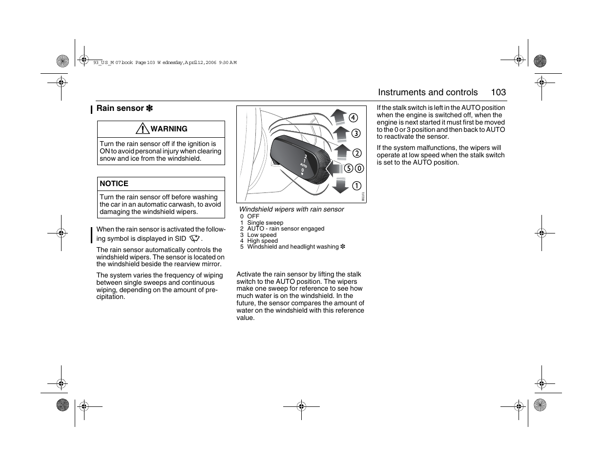 Saab 2007 9-3 User Manual | Page 103 / 304