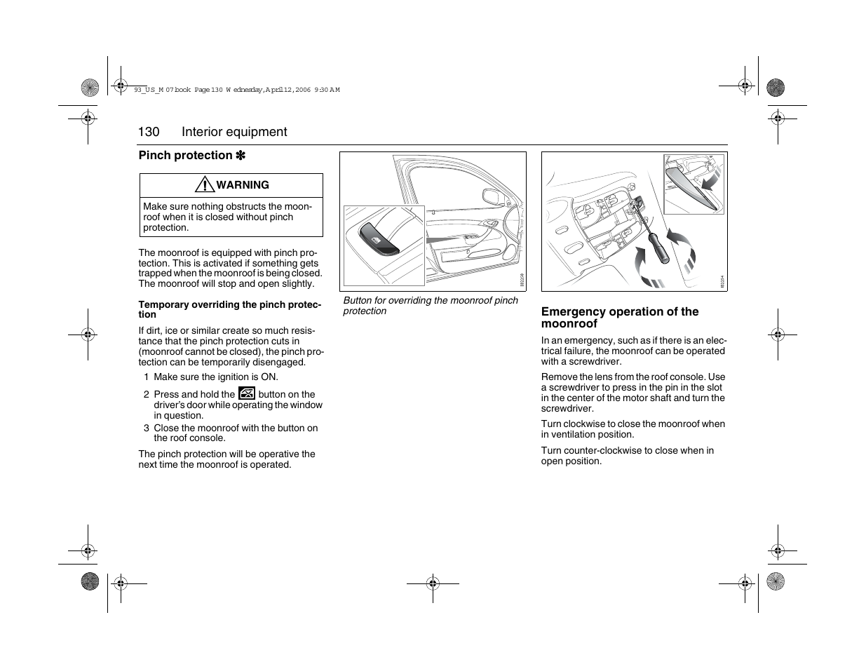 Saab 2007 9-3 User Manual | Page 130 / 304