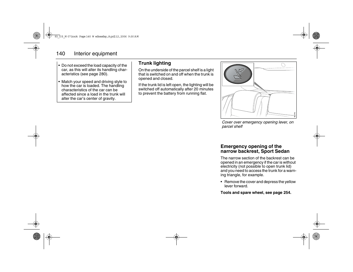 Saab 2007 9-3 User Manual | Page 140 / 304