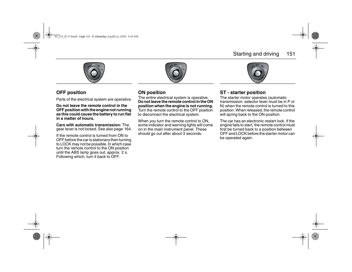 Saab 2007 9-3 User Manual | Page 151 / 304