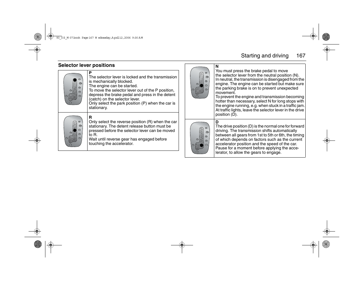 Saab 2007 9-3 User Manual | Page 167 / 304