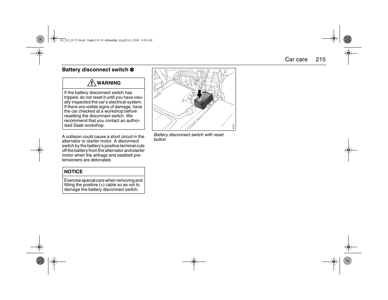 Saab 2007 9-3 User Manual | Page 215 / 304