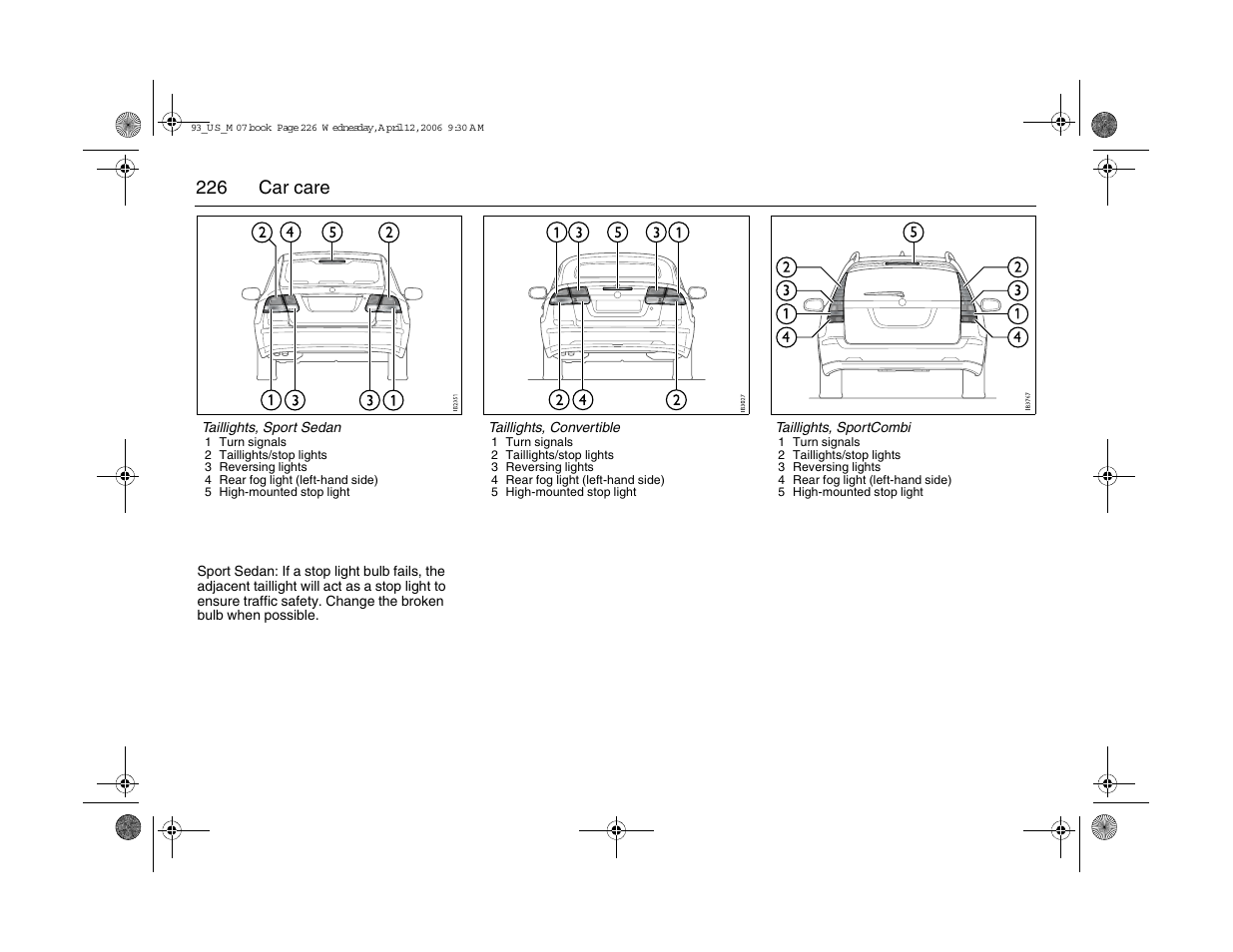 Saab 2007 9-3 User Manual | Page 226 / 304