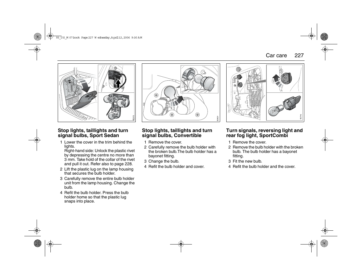 Saab 2007 9-3 User Manual | Page 227 / 304