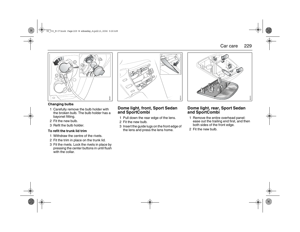 Saab 2007 9-3 User Manual | Page 229 / 304
