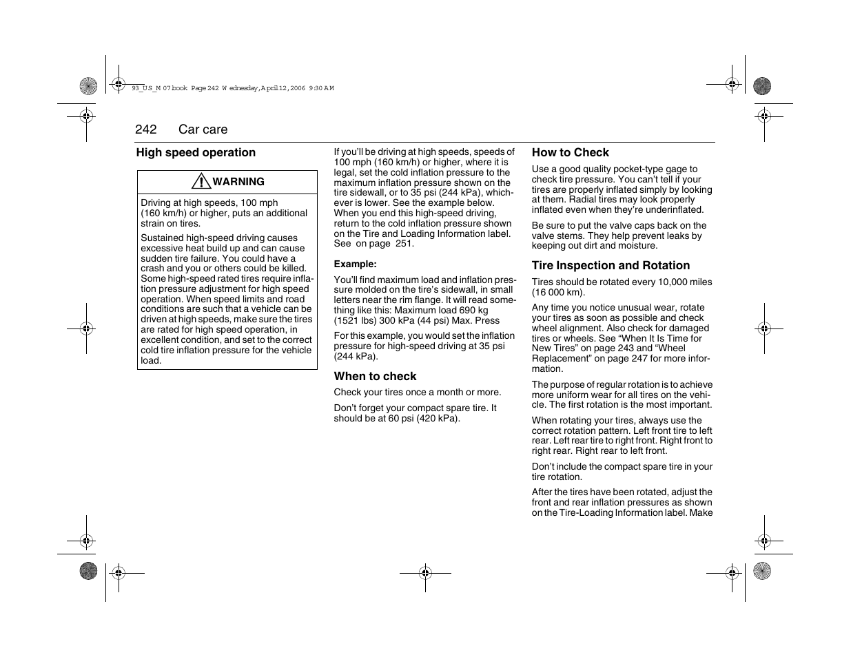 Saab 2007 9-3 User Manual | Page 242 / 304