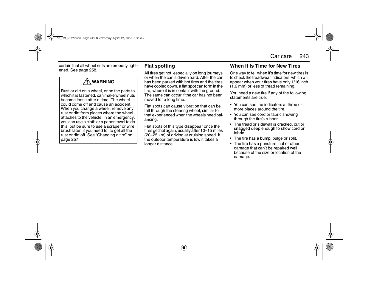 Saab 2007 9-3 User Manual | Page 243 / 304