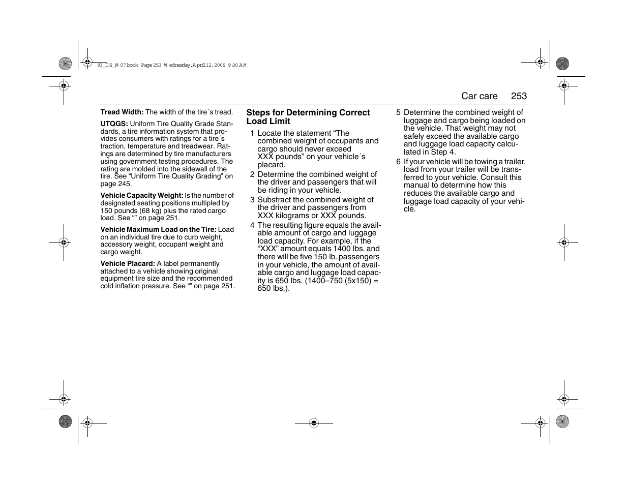 Saab 2007 9-3 User Manual | Page 253 / 304