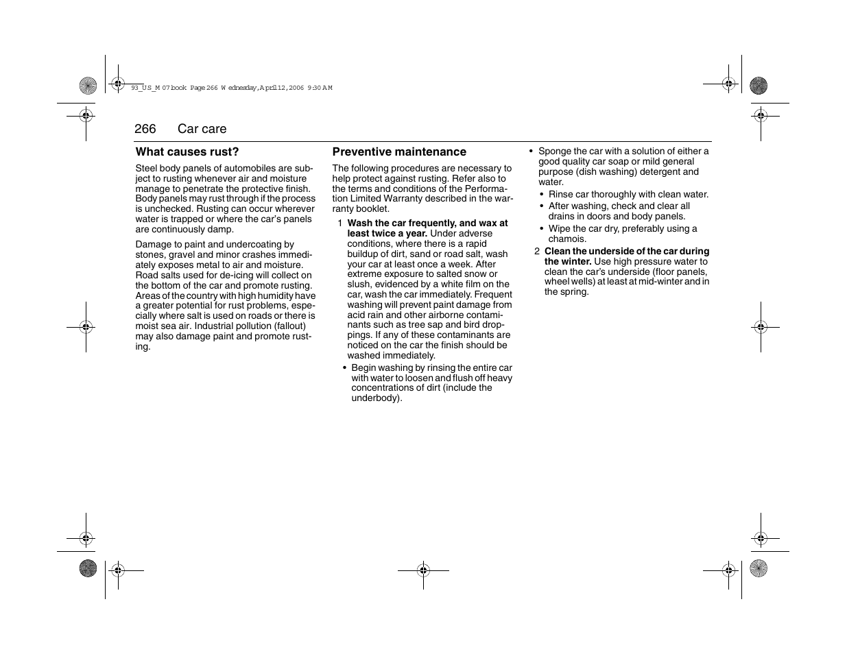Saab 2007 9-3 User Manual | Page 266 / 304