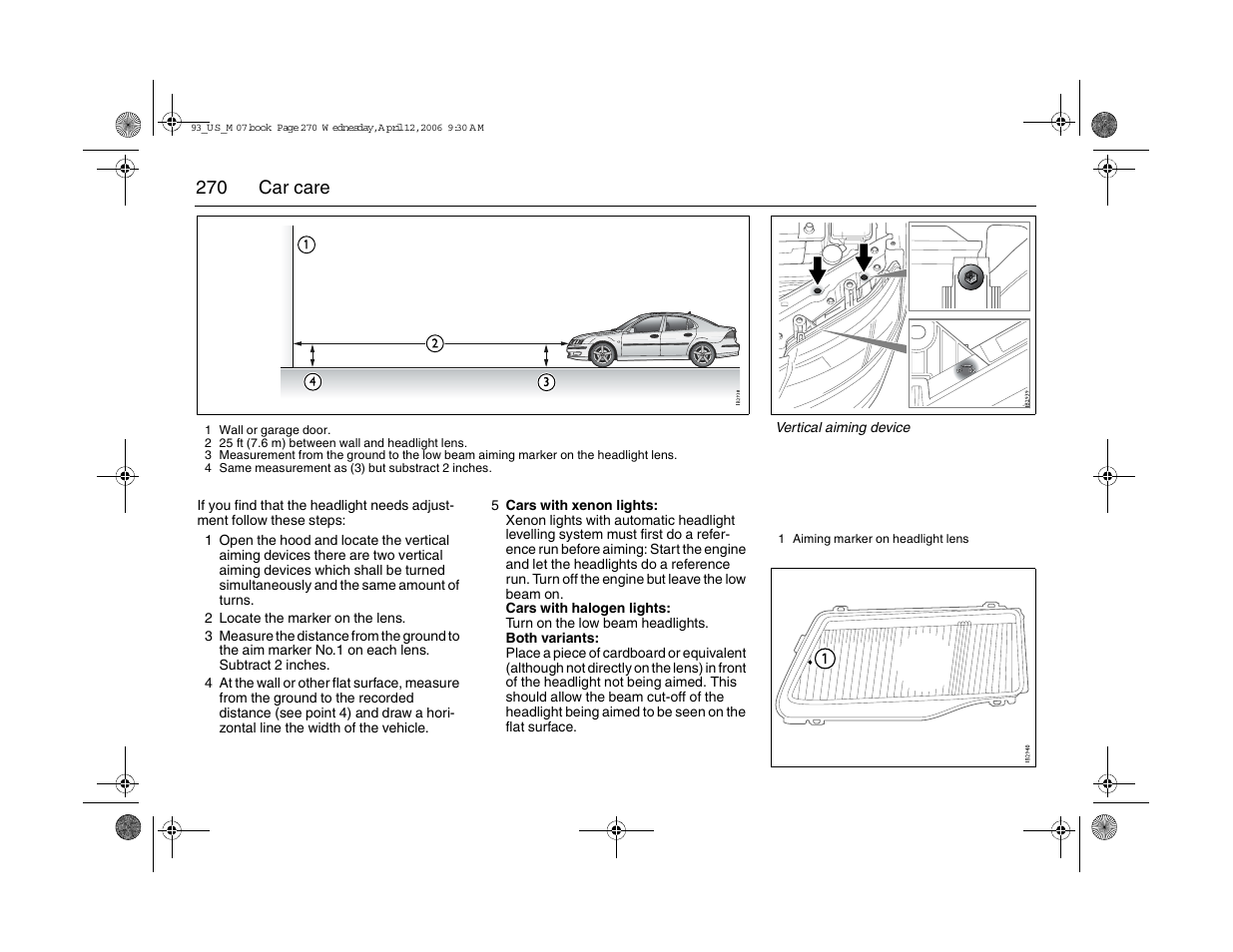 270 car care | Saab 2007 9-3 User Manual | Page 270 / 304