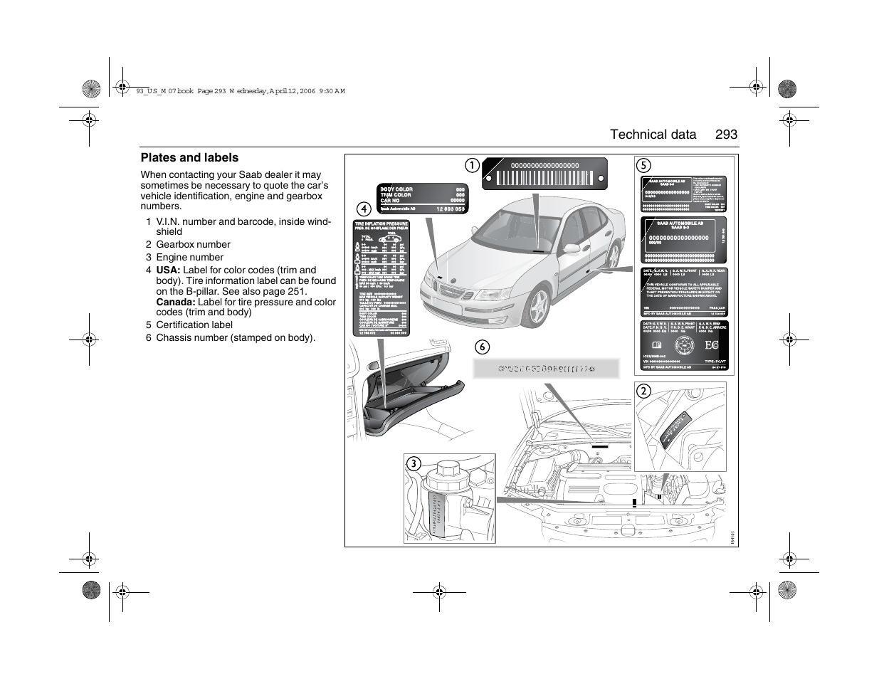 Saab 2007 9-3 User Manual | Page 293 / 304