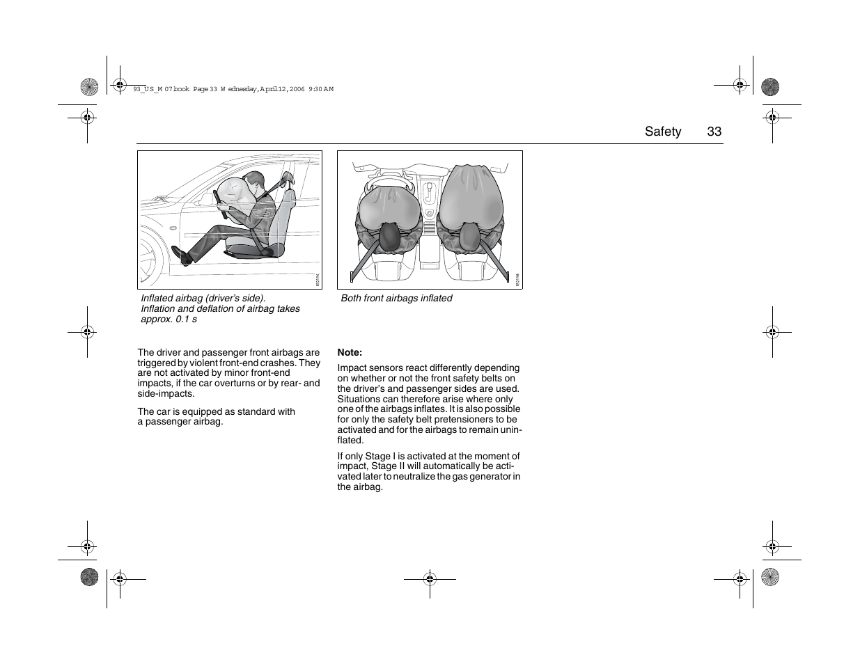 Saab 2007 9-3 User Manual | Page 33 / 304