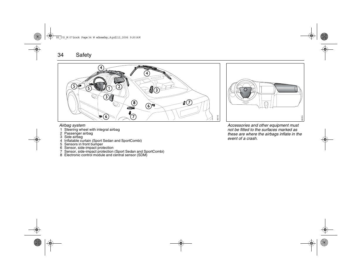 Saab 2007 9-3 User Manual | Page 34 / 304