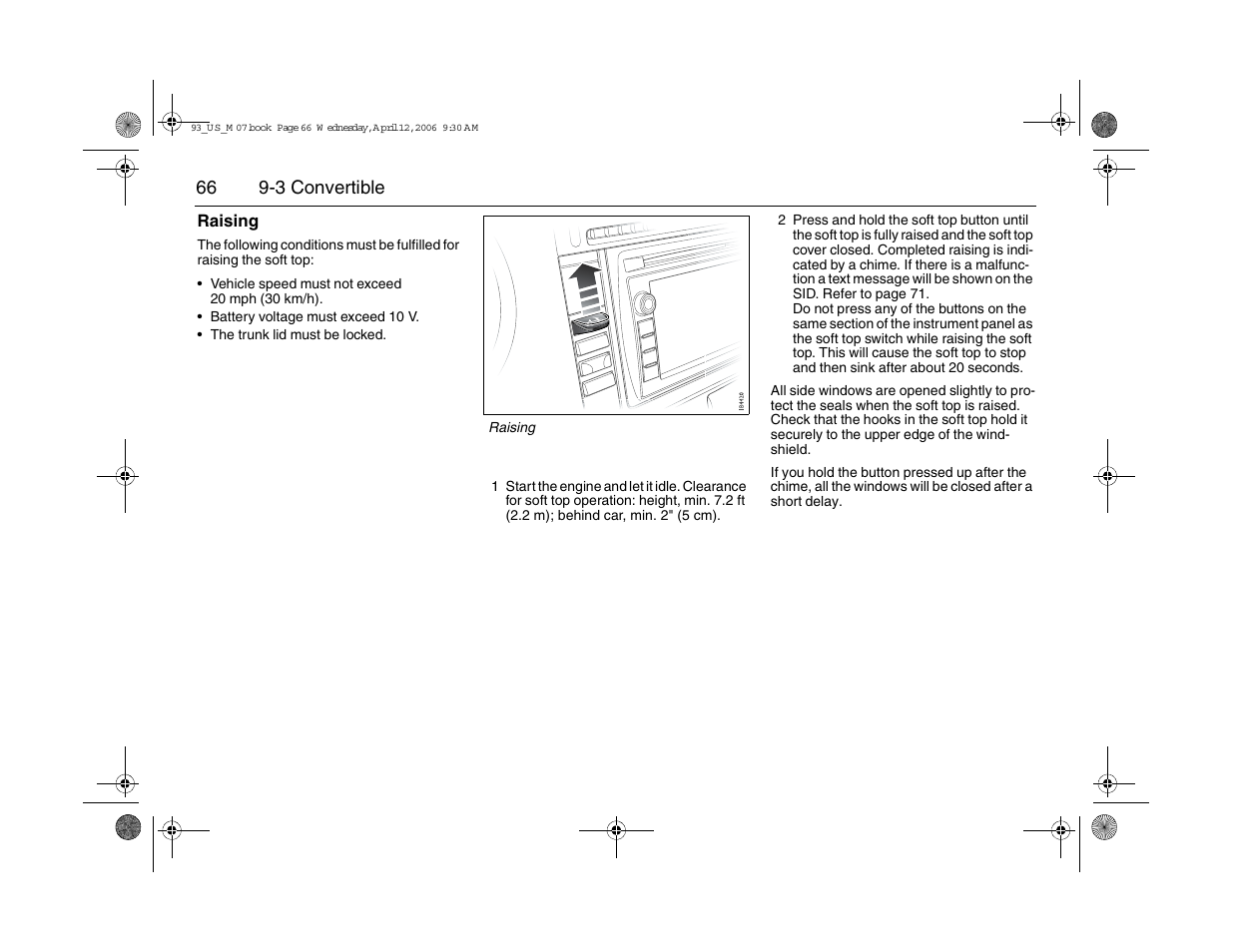Saab 2007 9-3 User Manual | Page 66 / 304