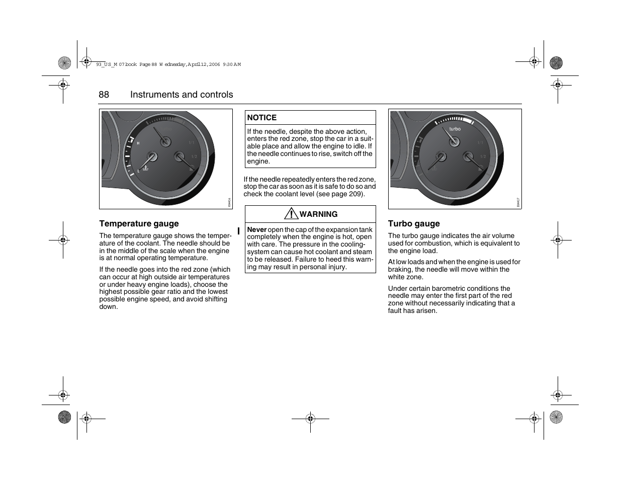 Saab 2007 9-3 User Manual | Page 88 / 304
