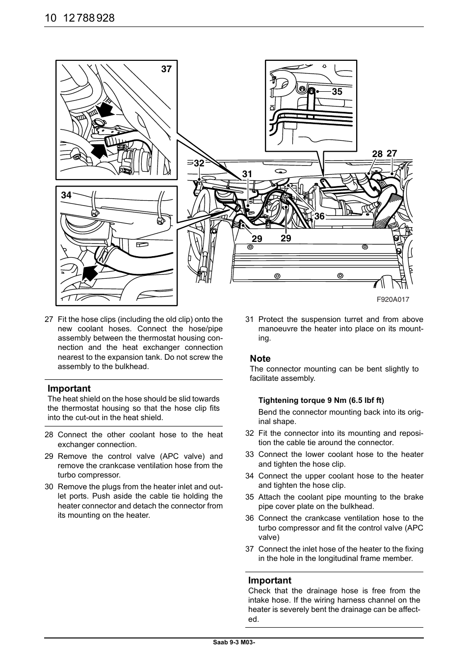 Saab 9-3 M03- User Manual | Page 10 / 16