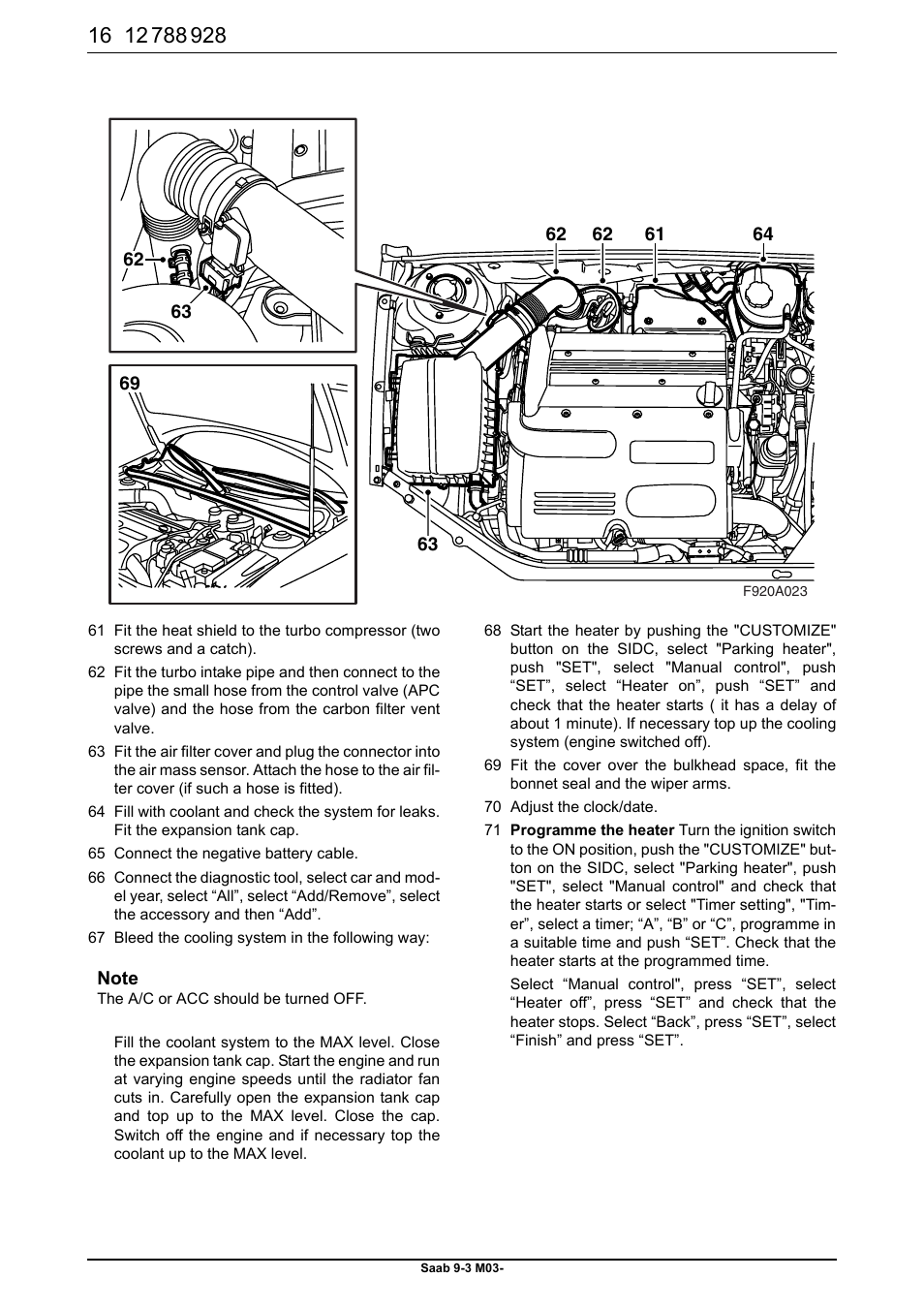 Saab 9-3 M03- User Manual | Page 16 / 16