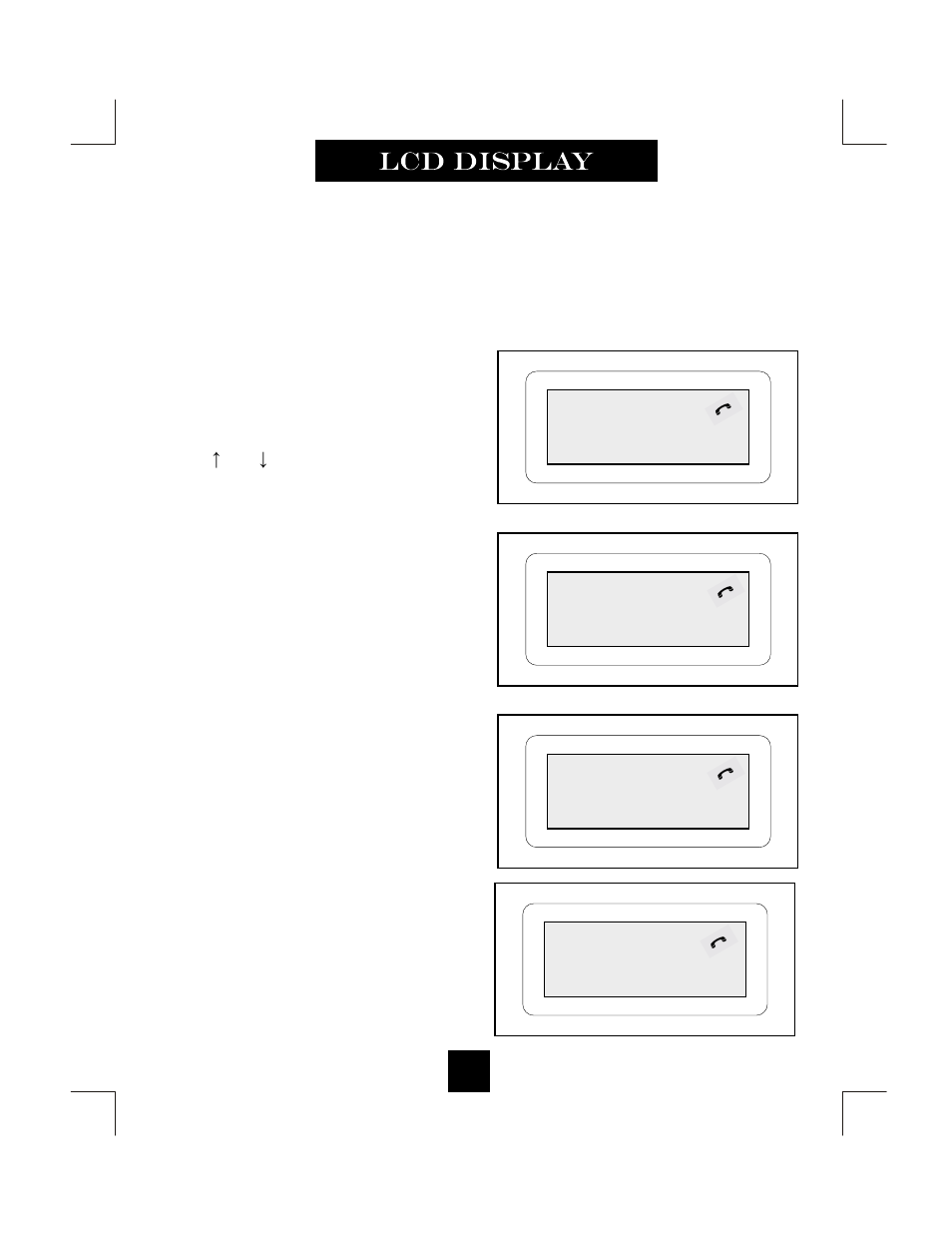 57 “no calls” display, Other lcd displays, Line error” display | Phonebook full” display, Invalid entry” display | Spectrum Brands SPECTRUM PLUS SP-550 User Manual | Page 57 / 70