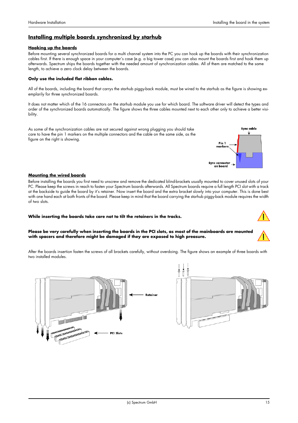 Installing multiple boards synchronized by starhub | Spectrum Brands MI.20xx User Manual | Page 15 / 96