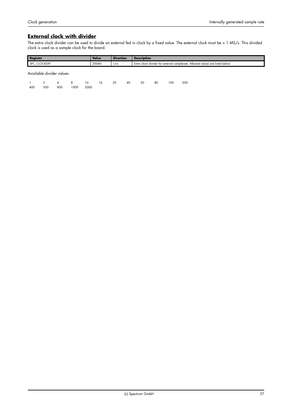 External clock with divider | Spectrum Brands MI.20xx User Manual | Page 57 / 96