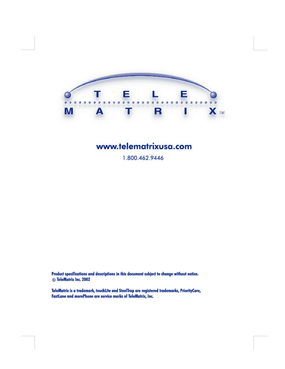 Spectrum Brands TELEMATRIX SP-400 User Manual | Page 41 / 41