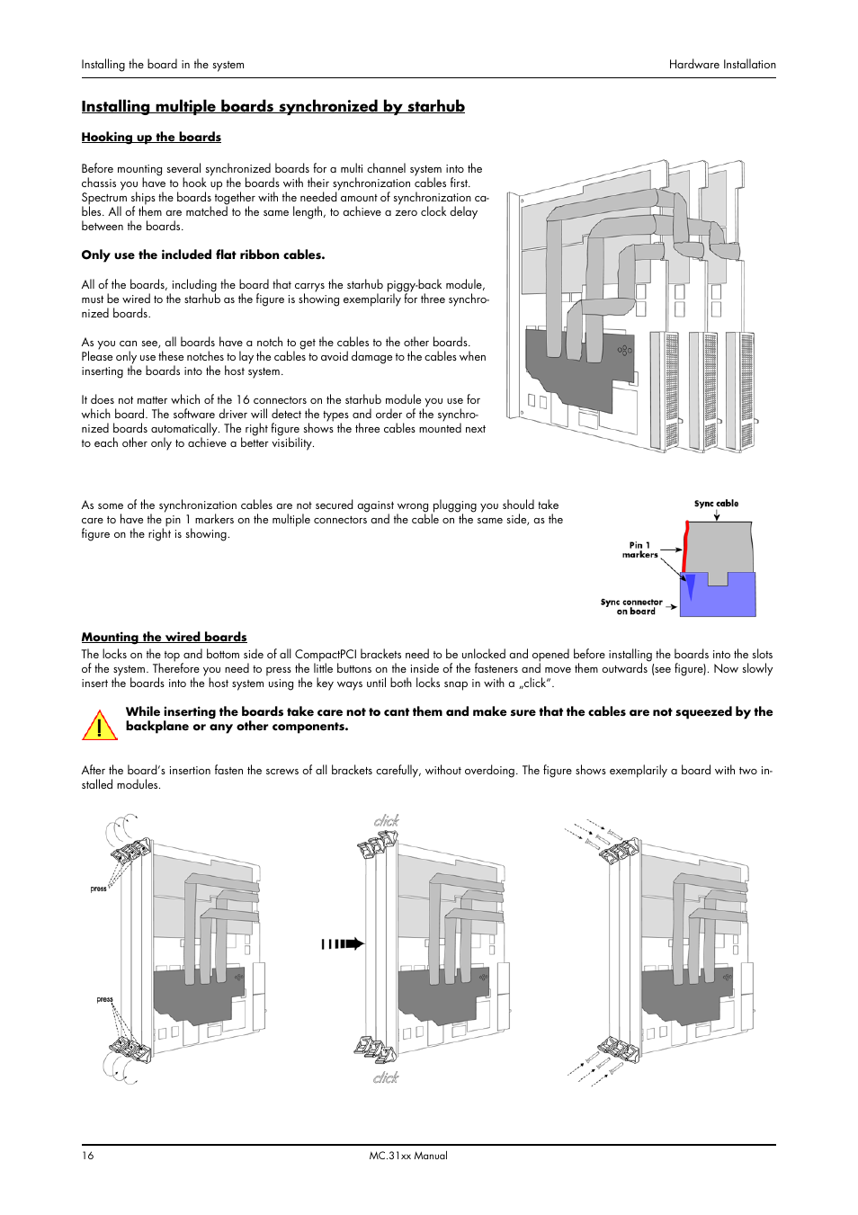 Installing multiple boards synchronized by starhub | Spectrum Brands MC.31XX User Manual | Page 16 / 102